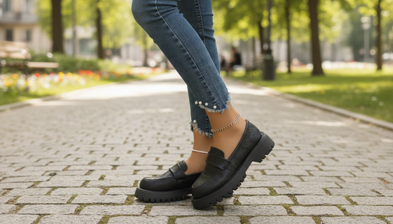 Embroidered Platform Loafers: Comfy Slip-On Lift