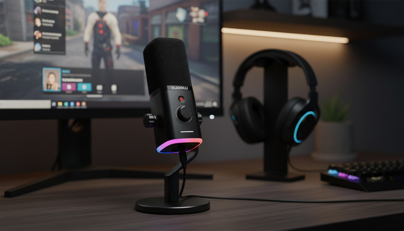 USB-C & XLR Dynamic Gaming Mic with RGB + Noise Cut