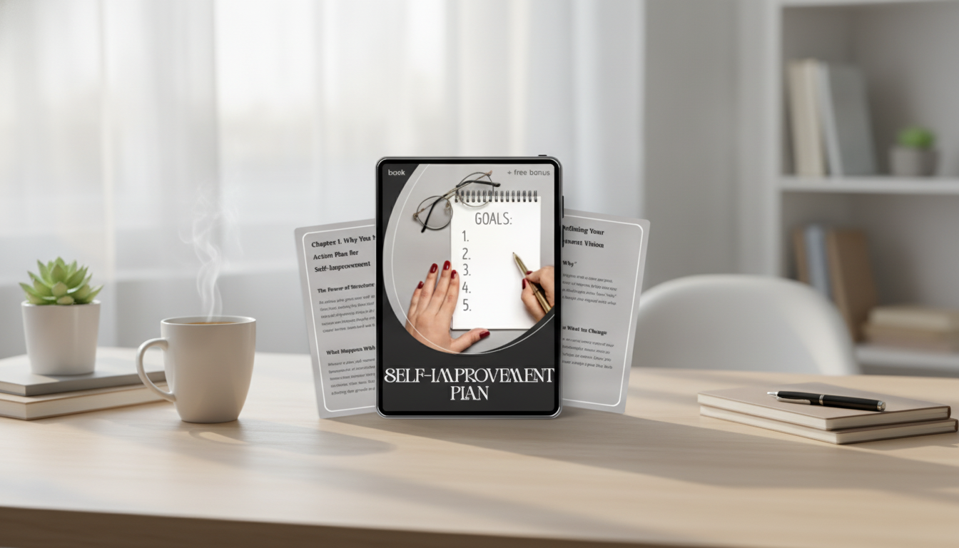 Printable Self-Improvement Plan eBook: Goals to Action