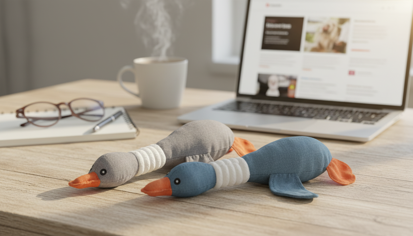 Soft Wild Goose Plush Squeaky Dog Toy for Indoor Play