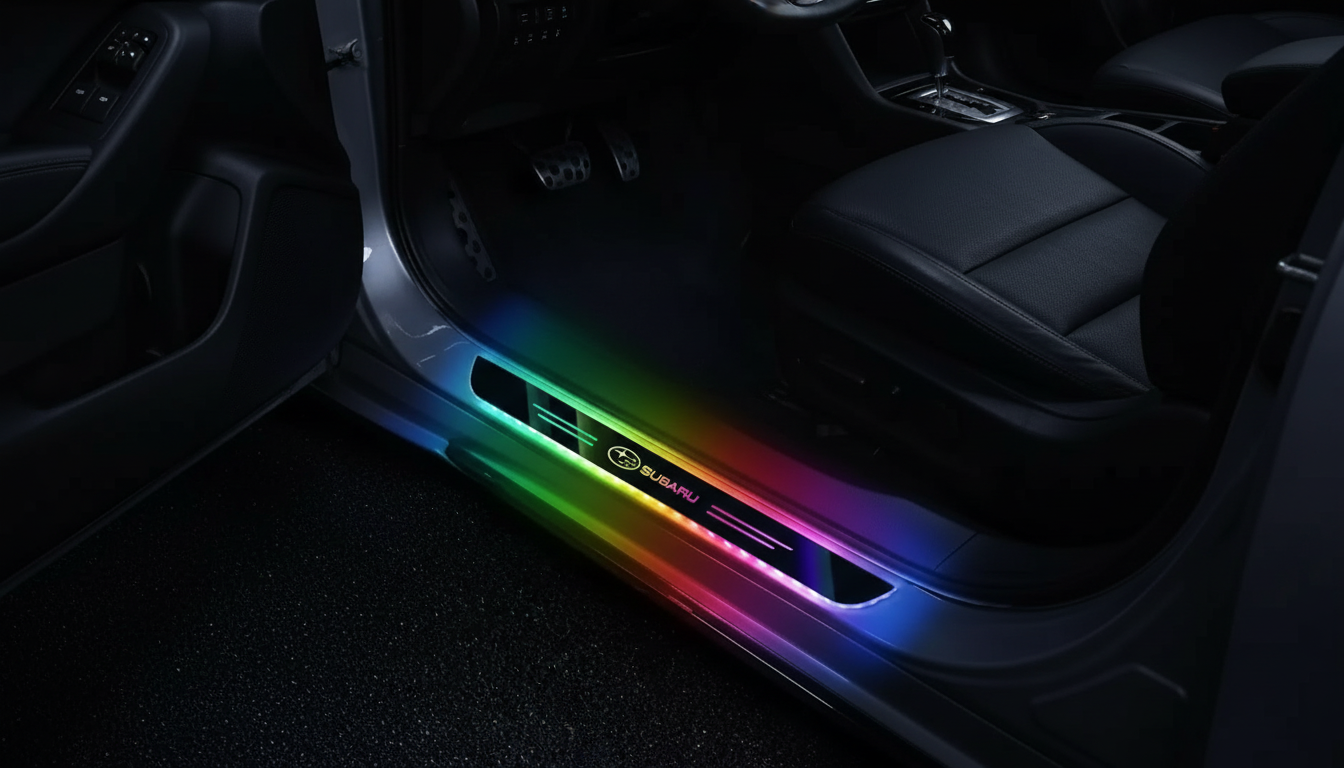 Wireless LED Subaru Door Sill Lights for WRX & More