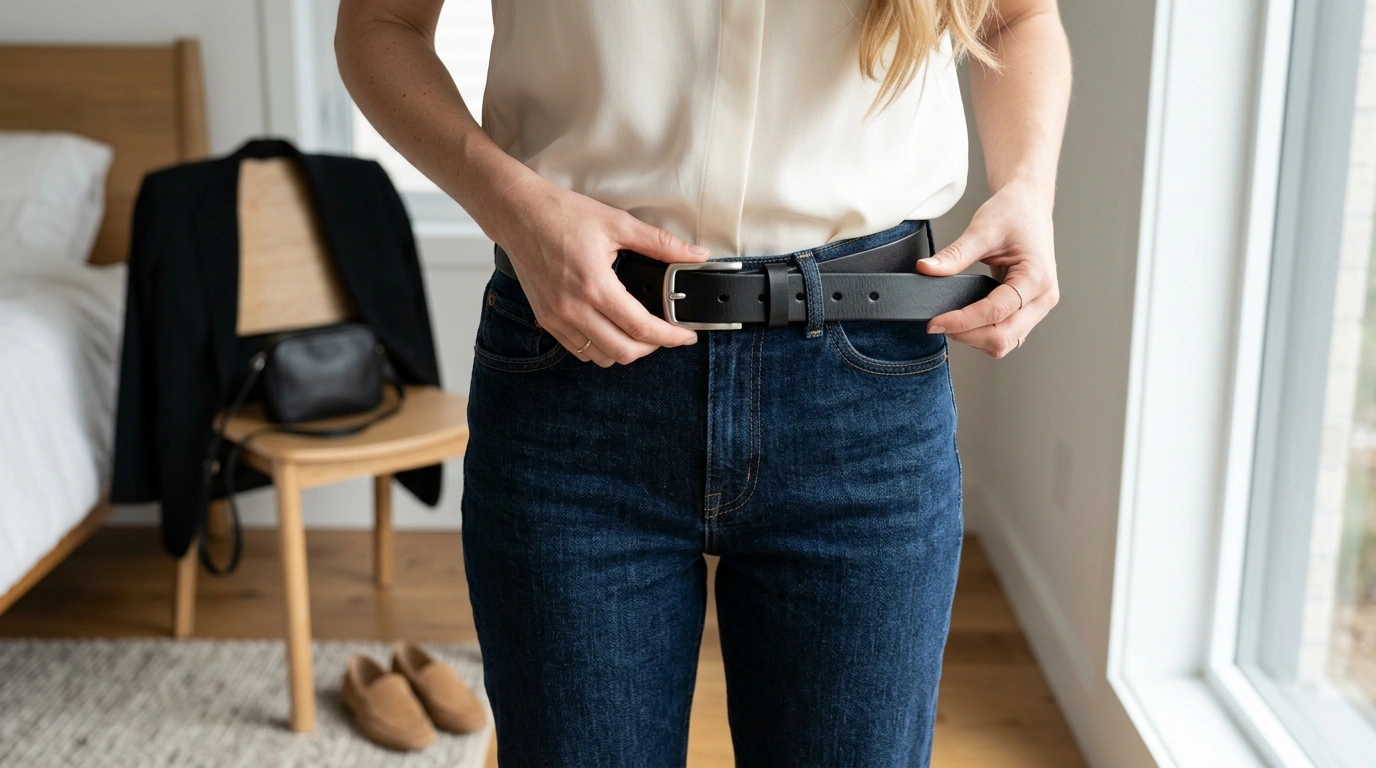 Tommy Hilfiger Women’s Black Leather Belt: Fit & Style
