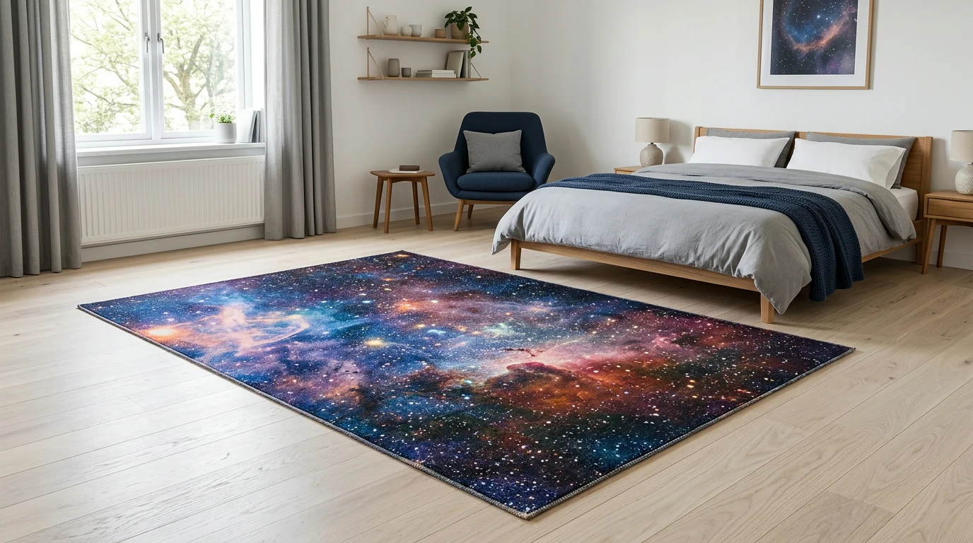 3D Space Rug for Kids & Adults: Galaxy Room Upgrade