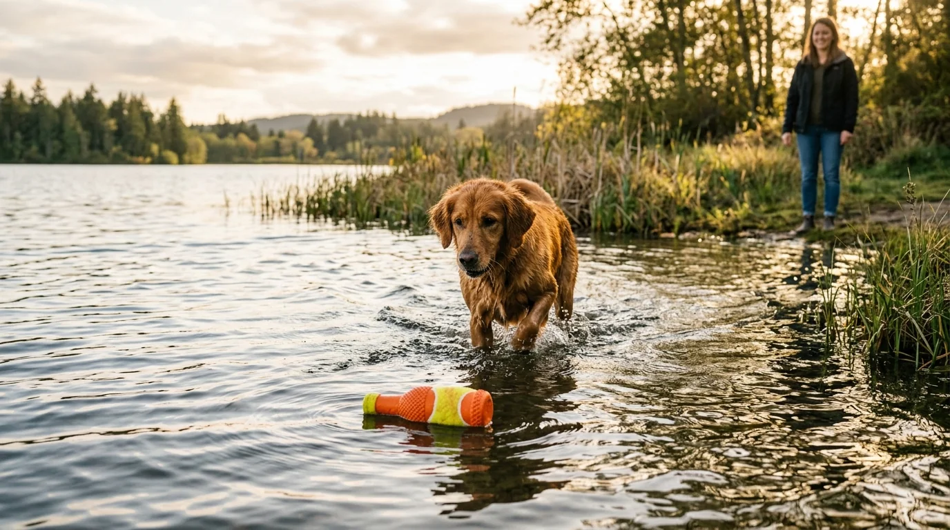 Floating Rubber Tennis Bottle Dog Toy for Water Fetch