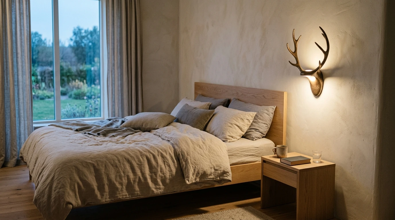 Modern Nordic Deer Wall Lamp: Warm, Sculptural Glow