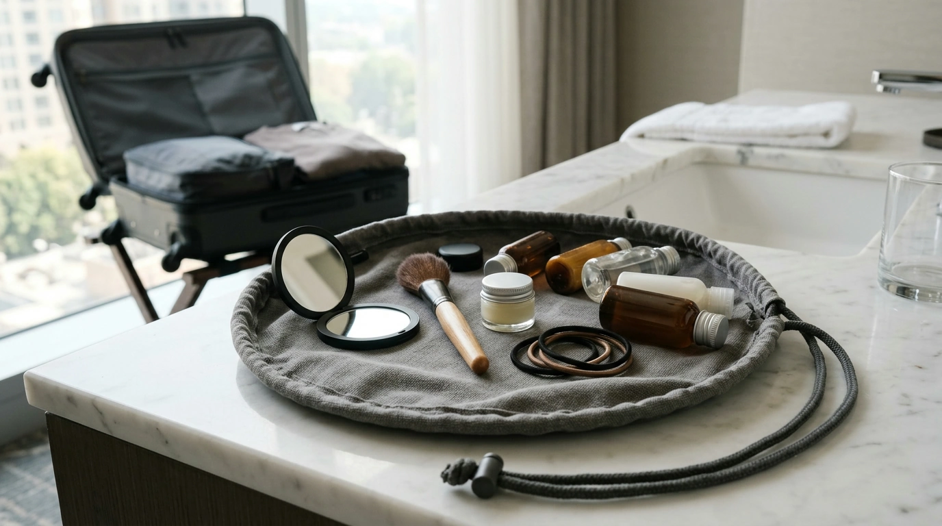 Pack Faster with a Women’s Drawstring Travel Cosmetic Bag